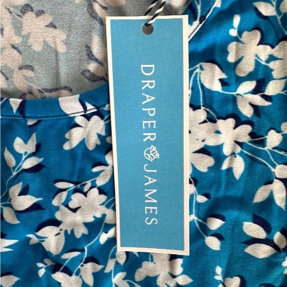 Draper James Sheath Dress Blue Floral New S/M - Picture 4 of 6